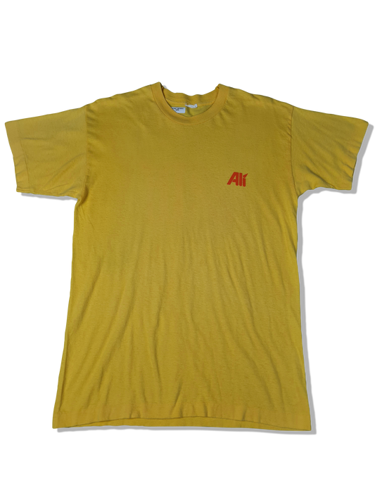 Vintage Ali Shirt 80s Single Stitched Gelb S-M