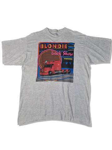 Vintage Texas Bull Shirt Blondie Truck Show Sweden Single Stitched Heather Grau XL