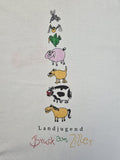 Vintage Fortuna Shirt Landjugend Bruck Am Ziller Farm Animals Weiß XXL