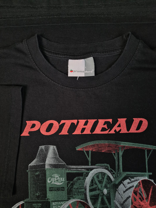 Promodoro Shirt Pothead Rumely Oil Pull Bedruckt Schwarz L