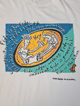 Vintage Fido Dido Shirt Pepsi "Fido judges nothing, Fido is innocent" Made In Italy Weiß XL