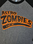 Misfits Longsleeve Astro Zombie Baseball Heathergrau Schwarz M