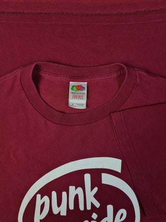 Vintage Fruit Of The Loom Shirt Y2K Punkt Inside Band Frühe 00er Rot M