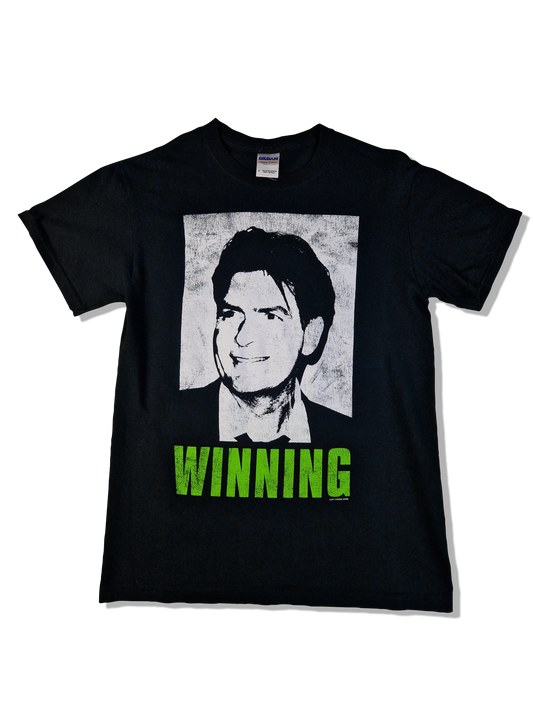 Gildan Shirt Charlie Sheen "Winning" 2011 Bedruckt Schwarz S