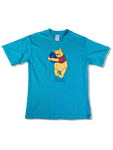 Disney Shirt Pooh Bestickt Blau S