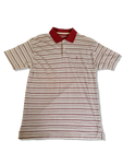 Vintage Yves Saint Laurent PoloShirt Striped Leinen Weiß Rot L