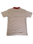 Vintage Yves Saint Laurent PoloShirt Striped Leinen Weiß Rot L