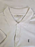 Vintage Yves Saint Laurent Poloshirt Basic Weiß S-M