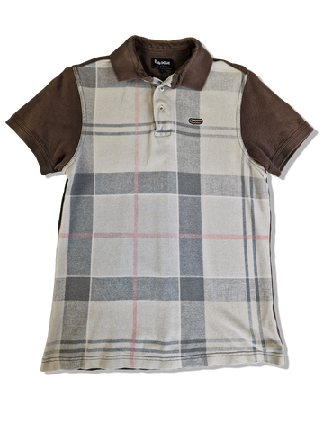 Barbour Poloshirt Dress Tartan Checked Braun S