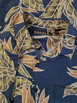 Vintage Kahala Hemd Kurzarm Made In Korea Blau Grün M