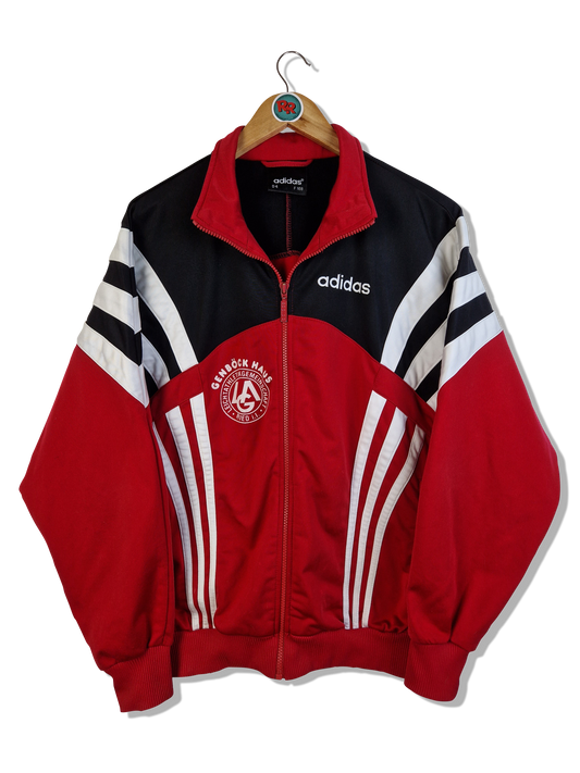 Vintage Adidas Sportjacke Blacktag Leichtathletikgemeinschaft Ried Verein Rot Schwarz (D4) S