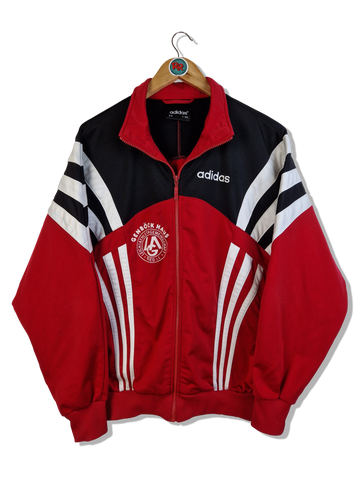 Vintage Adidas Sportjacke Blacktag Leichtathletikgemeinschaft Ried Verein Rot Schwarz (D4) S