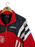 Vintage Adidas Sportjacke Blacktag Leichtathletikgemeinschaft Ried Verein Rot Schwarz (D4) S