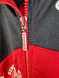 Vintage Adidas Sportjacke Blacktag Leichtathletikgemeinschaft Ried Verein Rot Schwarz (D4) S