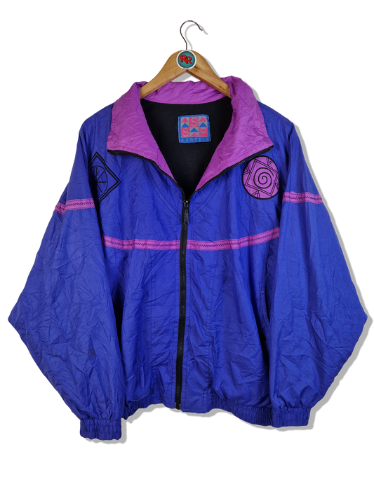 Vintage SSP Segrets Sportjacke 1992 Blau Lila M-L