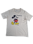 Rare! Vintage Hanes Shirt 70s Disney Mickey California Single Stitched Weiß S-M