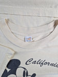 Rare! Vintage Hanes Shirt 70s Disney Mickey California Single Stitched Weiß S-M