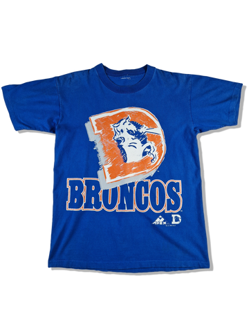 Vintage Denver Broncos Shirt 1993 NFLP Football Made In USA Single Stitched Blau L-XL