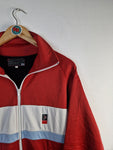 Vintage Psycho Cowboy Sportjacke Basic Rot Weiß M