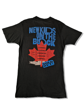 Rare! Vintage New Kids On The Block Shirt Tour 1989 Canada Sold Out Single Stitched M-L