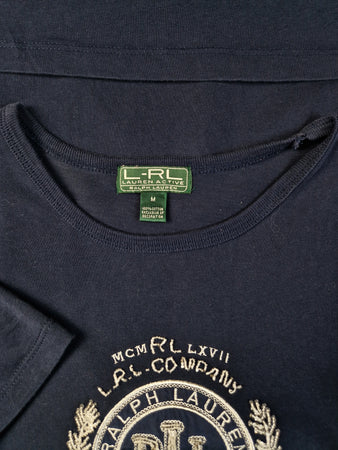 Vintage L-RL Shirt By Ralph Lauren Women Crestlogo Dunkelblau Navy M