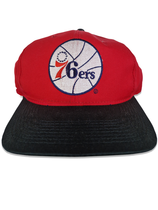 Vintage The G Cap 76ers Basketball Merch Rot Schwarz