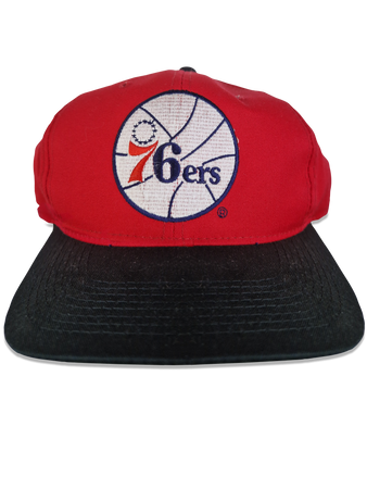 Vintage The G Cap 76ers Basketball Merch Rot Schwarz