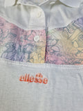 Vintage Ellesse Poloshirt Pastellfarben Floral Pattern M