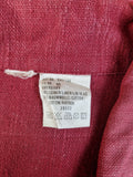 Vintage Leinen Jacke Jeansjacken Schnitt Blouson Rot M-L