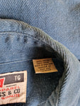 Vintage Levis Jeanshemd Dicker Stoff Made In Hong Kong Blau XL