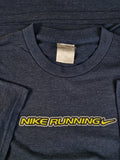 Vintage Nike Shirt Running Print Made In USA Navy Blau L