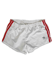 Rare! Vintage Adidas Shorts 80s Shiny Sprinter Made In Weste Germany Weiß Rot (D6) M-L