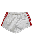 Rare! Vintage Adidas Shorts 80s Shiny Sprinter Made In Weste Germany Weiß Rot (D6) M-L