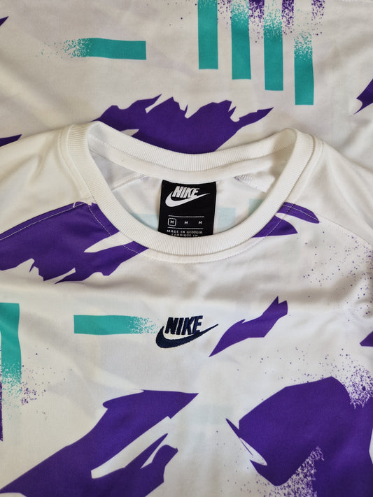 Nike Sportshirt Abstract Pattern Weiß Lila L