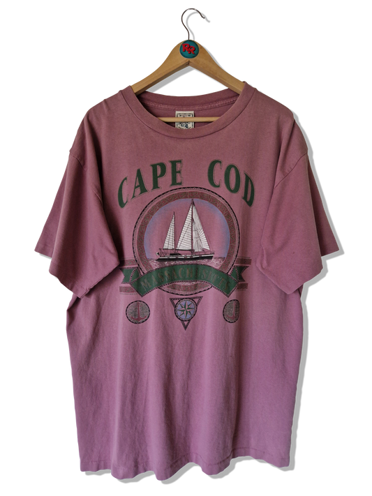 Vintage Alore Shirt Tourist Massachusetts Cape Cod Single Stitched Made In USA Rot XL