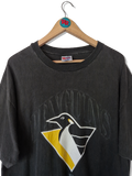 Vintage Hanes Shirt Pittsburgh Penguins NHL Single Stitched Schwarz XL