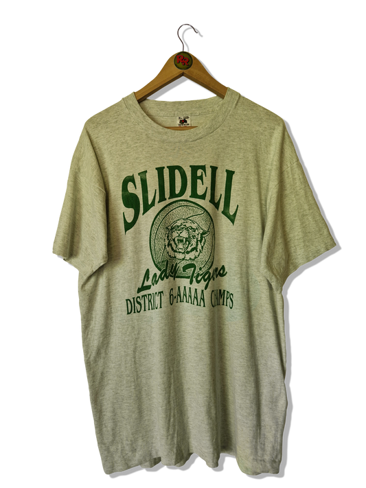 Vintage Fruit Of The Loom Shirt Slidell Lady Tigers Single Stitched Made In USA XL