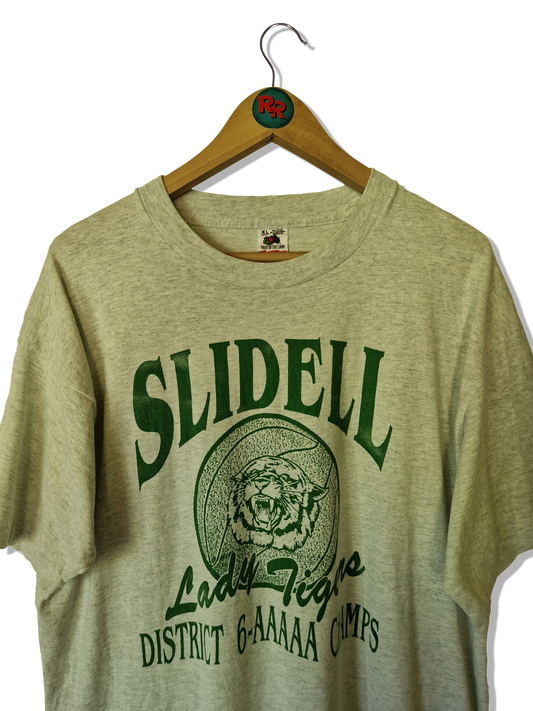 Vintage Fruit Of The Loom Shirt Slidell Lady Tigers Single Stitched Made In USA XL