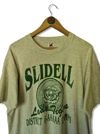 Vintage Fruit Of The Loom Shirt Slidell Lady Tigers Single Stitched Made In USA XL