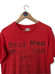 Vintage Salem Shirt Chichago Bulls "Real Men Wear Red" Trashed Single Stitched Rot M