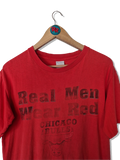 Vintage Salem Shirt Chichago Bulls "Real Men Wear Red" Trashed Single Stitched Rot M