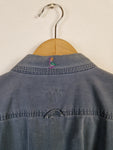 Vintage Van Laack Hemd "Terry" Enten Stickerei Grau Blau L-XL