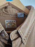 Vintage Guess Jeanshemd One Pocket Logo Embroidery Braun L