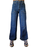 Vintage Killah Babe Jeans Skater Flared Baggy Blau 31