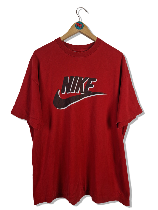 Vintage NIke Shirt Spellout Made In Ireland Single Stitched Rot L