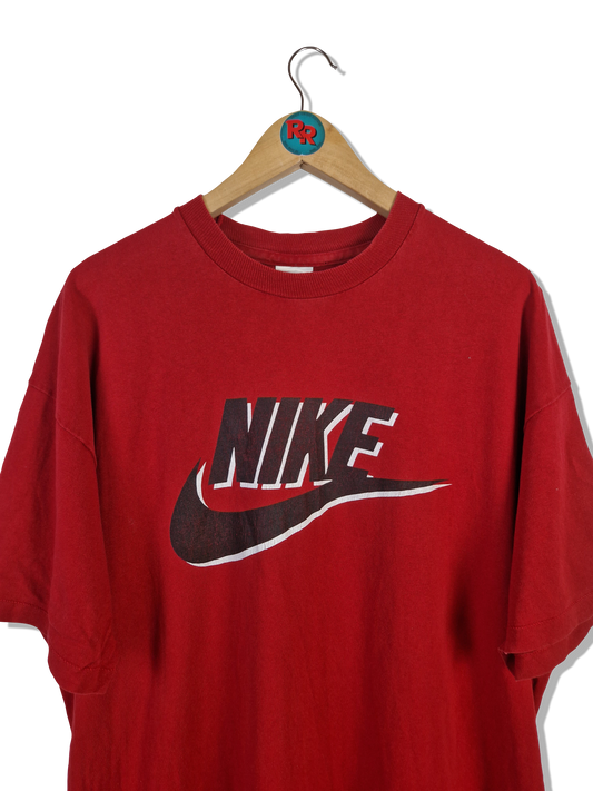 Vintage NIke Shirt Spellout Made In Ireland Single Stitched Rot L