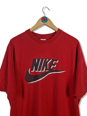 Vintage NIke Shirt Spellout Made In Ireland Single Stitched Rot L