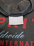 Vintage Esprit Shirt Big Logo Bedruckt Faded Schwarz L