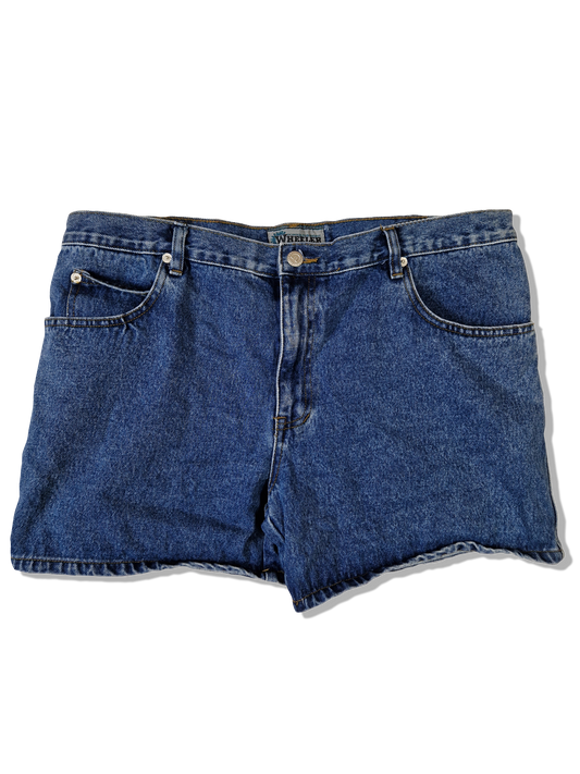 Vintage Wheeler Jeansshorts Fade Out Dunkelblau (40)