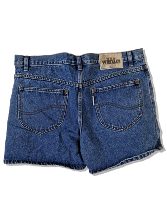 Vintage Wheeler Jeansshorts Fade Out Dunkelblau (40)